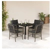 Image de Ensemble à Manger de Jardin avec Coussins 5 pcs, Table et Chaises de Patio, Meubles d'Extérieur Terrasse, Moderne, 3212132