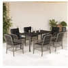 Image de Ensemble à Manger de Jardin avec Coussins 7 pcs, Table et Chaises de Patio, Meubles d'Extérieur Terrasse, Moderne, 3212135