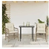 Image de Ensemble de Bistro avec Coussins 3 pcs, Table et Chaises de Jardin, Ensemble de Meubles d'Extérieur Balcon, Moderne, 3212138