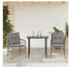 Image de Ensemble de bistro 3 pcs coussins mélange beige résine tressée 3212152