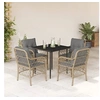 Image de 5-delige Tuinset met kussens poly rattan gemengd beige3212153