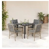 Image de 5-delige Tuinset met kussens poly rattan gemengd beige3212160
