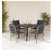 Image de 5-delige Tuinset met kussens poly rattan lichtgrijs3212174