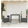 Image de 3-delige Tuinset met kussens poly rattan zwart3212194