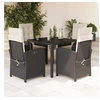 Image de 5-delige Tuinset met kussens poly rattan zwart3212196