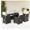 Image de Ensemble à Manger de Jardin avec Coussins 7 pcs, Table et Chaises avec Dossier Réglable, Meubles d'Extérieur Patio 3212198