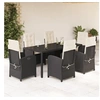 Image de Ensemble à Manger de Jardin avec Coussins 7 pcs, Table et Chaises avec Dossier Réglable, Meubles d'Extérieur Patio 3212200