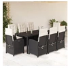 Image de Ensemble à Manger de Jardin avec Coussins 9 pcs, Table et Chaises avec Dossier Réglable, Meubles d'Extérieur Patio 3212202
