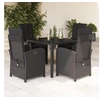 Image de 5-delige Tuinset met kussens poly rattan zwart3212204