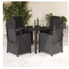 Image de 5-delige Tuinset met kussens poly rattan zwart3212205
