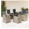 Image de Ensemble à Manger de Jardin avec Coussins 7 pcs, Table et Chaises avec Dossier Réglable, Meubles d'Extérieur Patio 3212217