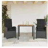 Image de Ensemble à Manger de Jardin avec Coussins 3 pcs, Table et Chaises avec Dossier Réglable, Meubles d'Extérieur Patio 3212230
