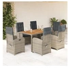Image de Ensemble à Manger de Jardin avec Coussins 7 pcs, Table et Chaises avec Dossier Réglable, Meubles d'Extérieur Patio 3212243