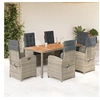 Image de 7-delige Tuinset met kussens poly rattan grijs3212245