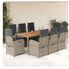 Image de 9-delige Tuinset met kussens poly rattan grijs3212247