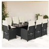 Image de Ensemble à Manger de Jardin avec Coussins 9 pcs, Table et Chaises avec Dossier Réglable, Meubles d'Extérieur Patio 3212250