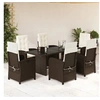 Image de Ensemble à Manger de Jardin avec Coussins 7 pcs, Table et Chaises avec Dossier Réglable, Meubles d'Extérieur Patio 3212254