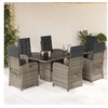 Image de Ensemble à Manger de Jardin avec Coussins 7 pcs, Table et Chaises avec Dossier Réglable, Meubles d'Extérieur Patio 3212257