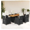 Image de Ensemble à Manger de Jardin avec Coussins 7 pcs, Table et Chaises à Dossier Rabattable, Meubles d'Extérieur Patio 3212272