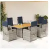 Image de 7-delige Tuinset met kussens poly rattan beige3212281