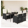 Image de Ensemble à Manger de Jardin avec Coussins 5 pcs, Table et Chaises avec Dossier Réglable, Meubles d'Extérieur Patio 3212294