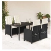 Image de Ensemble à Manger de Jardin avec Coussins 5 pcs, Table et Chaises avec Dossier Réglable, Meubles d'Extérieur Patio 3212304