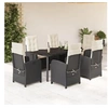 Image de Ensemble à Manger de Jardin avec Coussins 7 pcs, Table et Chaises avec Dossier Réglable, Meubles d'Extérieur Patio 3212306