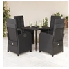 Image de Ensemble à Manger de Jardin avec Coussins 5 pcs, Table et Chaises avec Dossier Réglable, Meubles d'Extérieur Patio 3212311