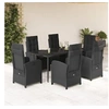 Image de Ensemble à Manger de Jardin avec Coussins 7 pcs, Table et Chaises avec Dossier Réglable, Meubles d'Extérieur Patio 3212315