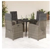 Image de Ensemble à Manger de Jardin avec Coussins 5 pcs, Table et Chaises avec Dossier Réglable, Meubles d'Extérieur Patio 3212351