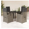 Image de Ensemble à Manger de Jardin avec Coussins 5 pcs, Table et Chaises avec Dossier Réglable, Meubles d'Extérieur Patio 3212352