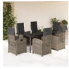 Image de Ensemble à Manger de Jardin avec Coussins 7 pcs, Table et Chaises avec Dossier Réglable, Meubles d'Extérieur Patio 3212367