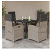 Image de Ensemble à Manger de Jardin avec Coussins 5 pcs, Table et Chaises avec Dossier Réglable, Meubles d'Extérieur Patio 3212411