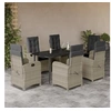 Image de Ensemble à Manger de Jardin avec Coussins 7 pcs, Table et Chaises avec Dossier Réglable, Meubles d'Extérieur Patio 3212415