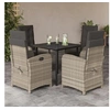 Image de Ensemble à Manger de Jardin avec Coussins 5 pcs, Table et Chaises avec Dossier Réglable, Meubles d'Extérieur Patio 3212421
