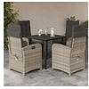 Image de Ensemble à Manger de Jardin avec Coussins 5 pcs, Table et Chaises avec Dossier Réglable, Meubles d'Extérieur Patio 3212422