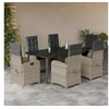 Image de Ensemble à Manger de Jardin avec Coussins 7 pcs, Table et Chaises avec Dossier Réglable, Meubles d'Extérieur Patio 3212427