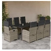 Image de Ensemble à Manger de Jardin avec Coussins 9 pcs, Table et Chaises avec Dossier Réglable, Meubles d'Extérieur Patio 3212428