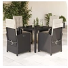 Image de 5-delige Tuinset met kussens poly rattan zwart3212451