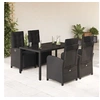 Image de Ensemble à Manger de Jardin avec Coussins 5 pcs, Table et Chaises avec Dossier et Repose-pied Réglables, Meubles 3212458