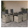 Image de Ensemble à Manger de Jardin avec Coussins 7 pcs, Chaises et Table de Patio, Meubles de Terrasse, Moderne, Gris Clair 3212498