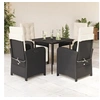 Image de Ensemble à Manger de Jardin avec Coussins 5pcs, Table et Chaise de Terrasse, Meubles de Patio, Mobilier d'Extérieur, 3212515