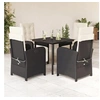 Image de Ensemble à Manger de Jardin avec Coussins 5pcs, Table et Chaise de Terrasse, Meubles de Patio, Mobilier d'Extérieur, 3212522