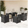 Image de Ensemble à Manger de Jardin avec Coussins 7 pcs, Table et Chaises de Patio, Meubles d'Extérieur Terrasse, Moderne, 3212525