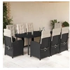 Image de Ensemble à Manger de Jardin avec Coussins 9 pcs, Table et Chaises de Patio, Meubles d'Extérieur Terrasse, Moderne, 3212527