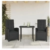 Image de Ensemble de Bistro avec Coussins 3 pcs, Table et Chaises de Jardin, Ensemble de Meubles d'Extérieur Balcon, Moderne, 3212528