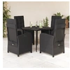 Image de Ensemble à Manger de Jardin avec Coussins 5 pcs, Table et Chaises avec Dossier et Repose-pied Réglables, Meubles 3212529