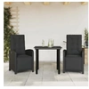Image de Ensemble de Bistro avec Coussins 3 pcs, Table et Chaises de Jardin, Ensemble de Meubles d'Extérieur Balcon, Moderne, 3212535