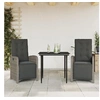Image de Ensemble de Bistro avec Coussins 3 pcs, Table et Chaises de Jardin, Ensemble de Meubles d'Extérieur Balcon, Moderne, 3212556