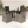 Image de Ensemble à Manger de Jardin avec Coussins 5 pcs, Table et Chaises avec Dossier et Repose-pied Réglables, Meubles 3212564